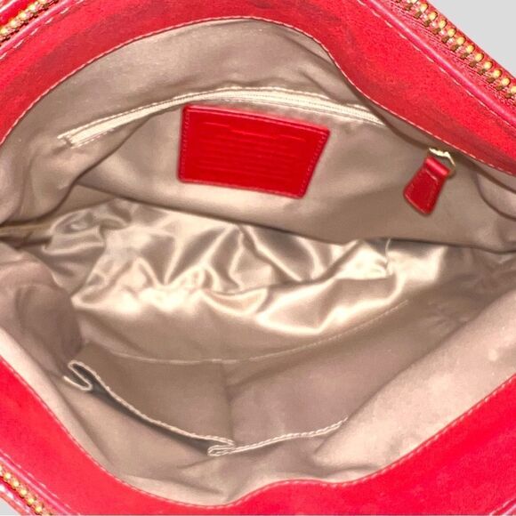 Coach candy apple red hobo bag! Euc! - Picture 12 of 17